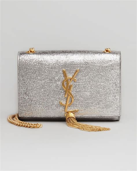 yves saint laurent silver beauty pouch|Saint Laurent clutch bags.